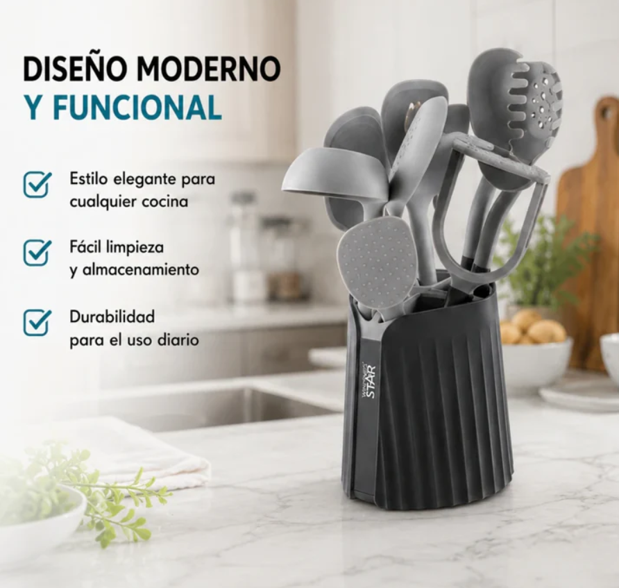 Set De Utensilios De Cocina Winning Star 10 Piezas ST-7508