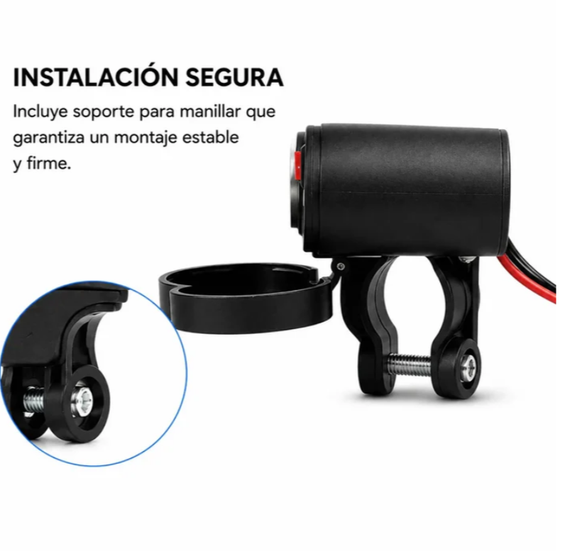 Cargador Para Motocicleta Baihuo City Con Puerto USB Y Encendedor 12V MY-7804