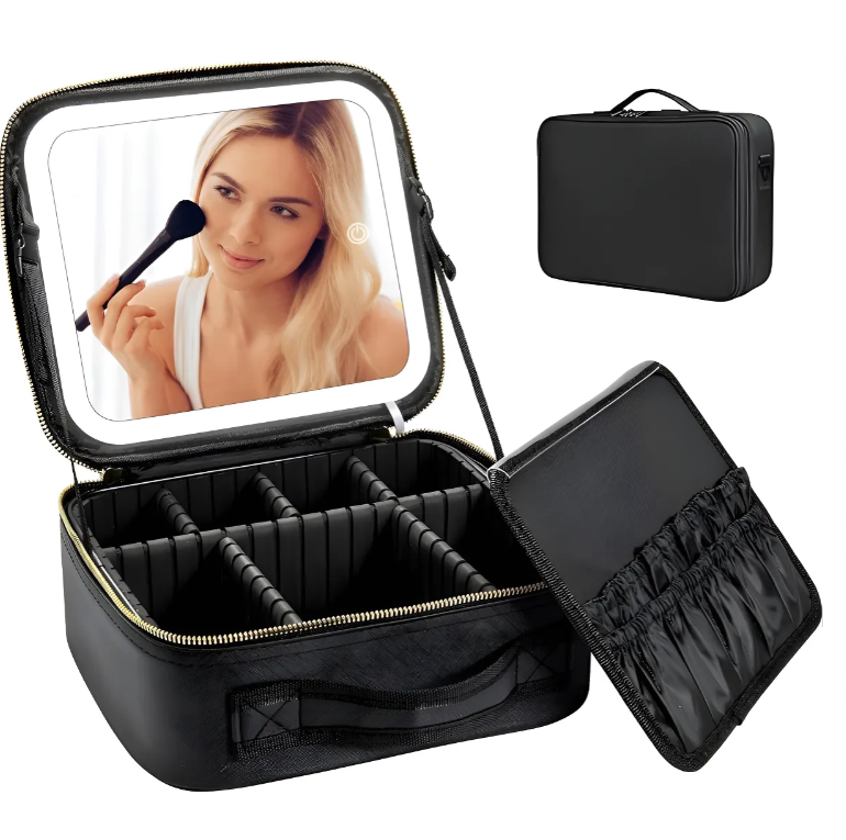 Cosmetiquera Con Espejo Y Luz Led