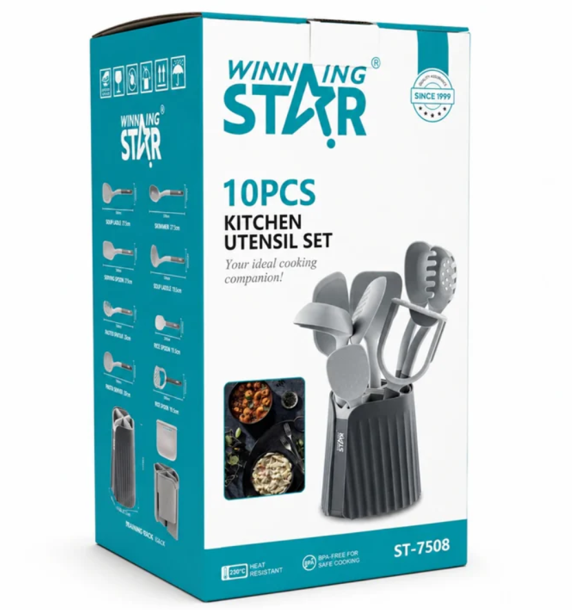Set De Utensilios De Cocina Winning Star 10 Piezas ST-7508