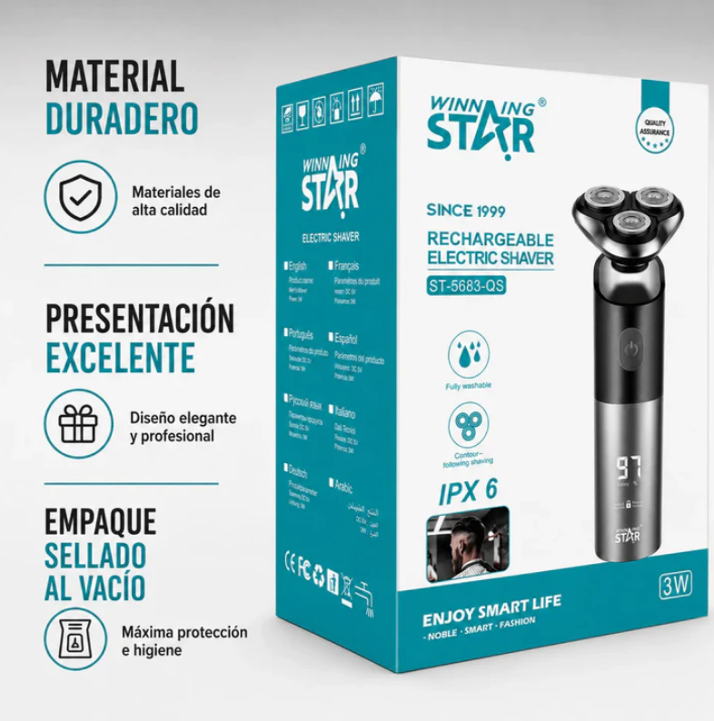 Máquina Afeitadora Winning Star Con Pantalla LED ST-5683-QS