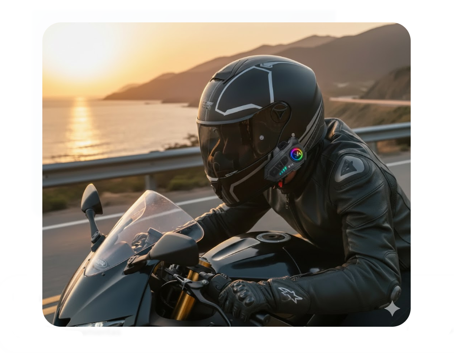 Intercomunicador Bluetooth Para Casco De Moto Ref:Y10 2X 2Unidades