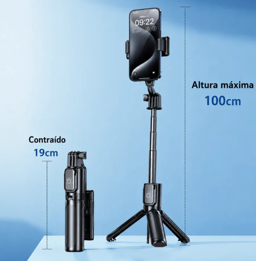 Trípode Palo Selfie Bluetooth Extensible Con Rotación 360° Baihuo City MY-7797