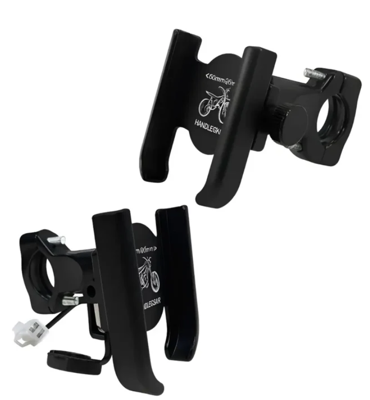 Soporte Para Moto En Aluminio Con Puerto USB Y Rotación 360° MY-7130