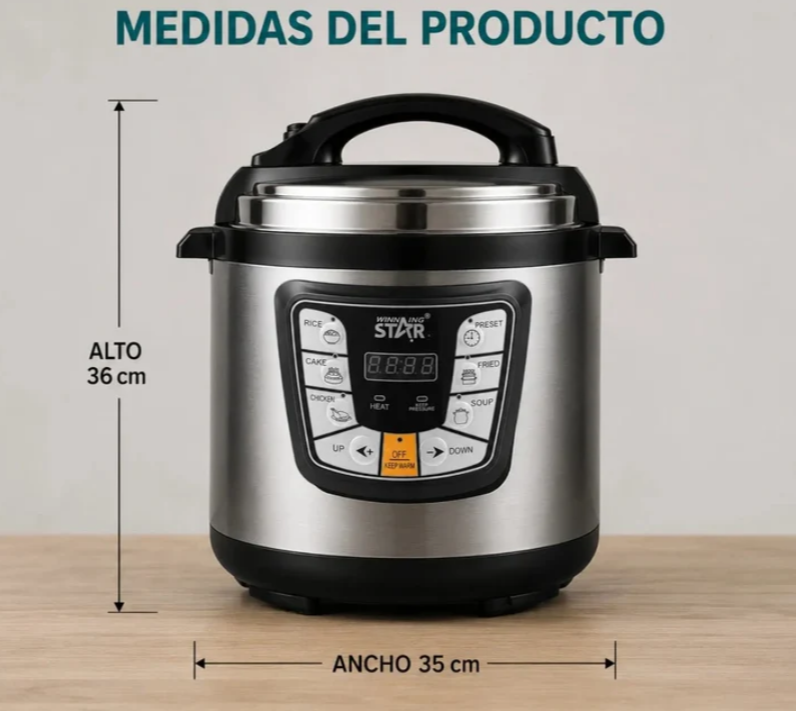 Olla Multifuncional Eléctrica Winning Star 6L ST-2001
