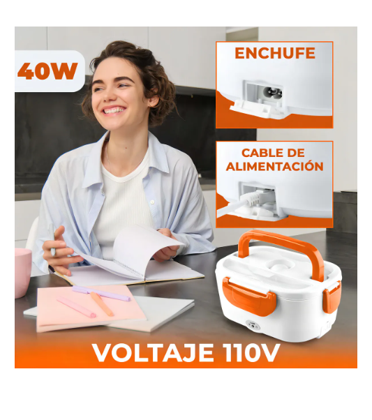 Lonchera Electrica Porta Comidas Portátil + Cuchara YS-002