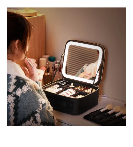 Cosmetiquera Con Espejo Y Luz Led