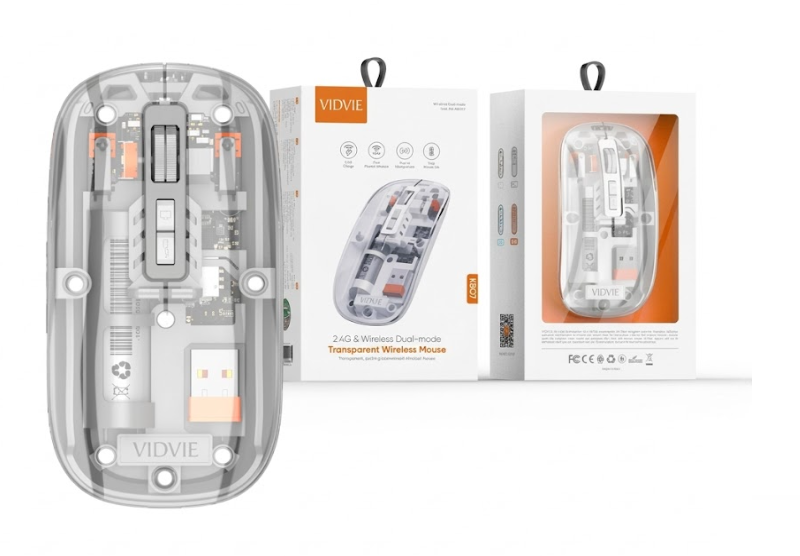 Mouse Inalámbrico Transparente Vidvie KB07