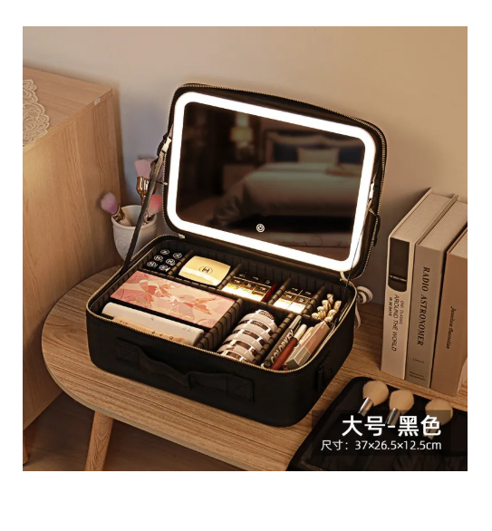 Cosmetiquera Con Espejo Y Luz Led