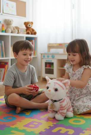 Gato Peluche Interactivo Camina Canta Maulla Control Remoto