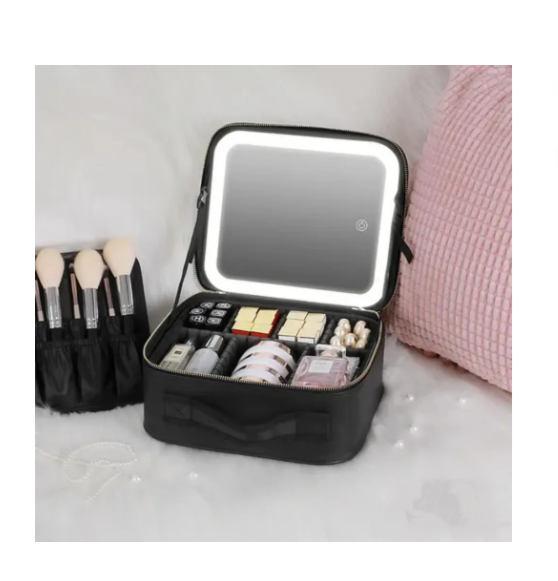 Cosmetiquera Con Espejo Y Luz Led