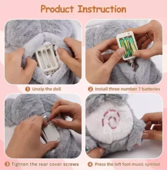 Peluche Muñeco Juguete Respira Calma Ansiedad Sueño Profundo  Animal Conejo