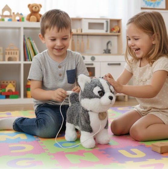 Perro Peluche Interactivo Camina Canta Ladra Control Remoto