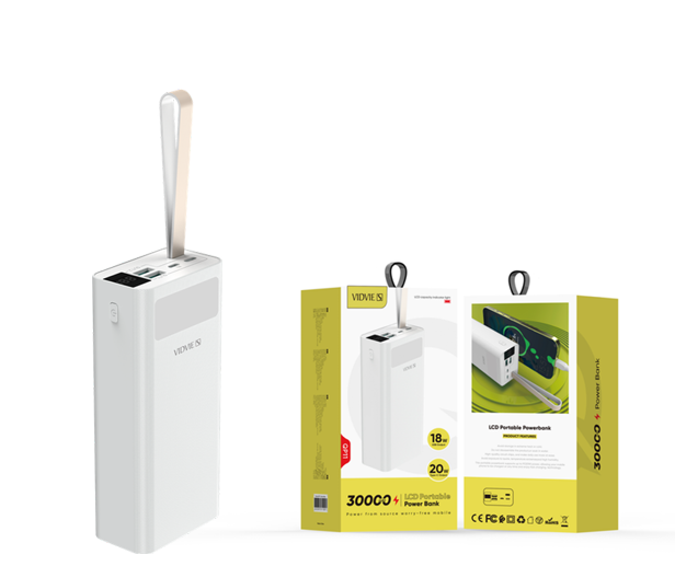 Power Bank Vidvie VS-P06 30 000 mAh 20 W indicador LED