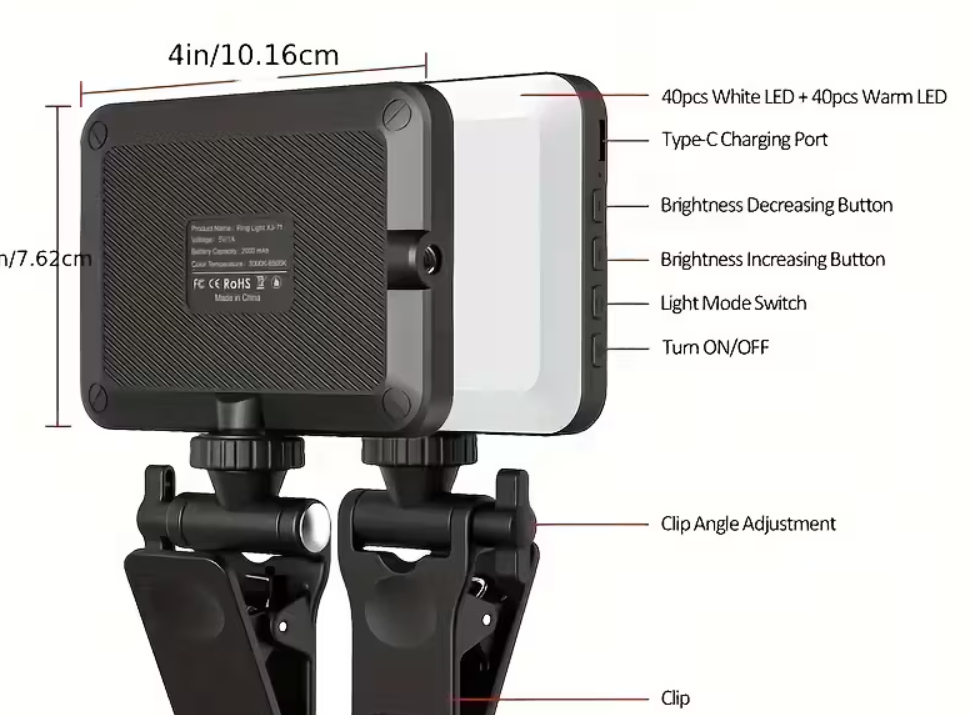 Luz Led Para Selfie Recargable TM Ref:M12