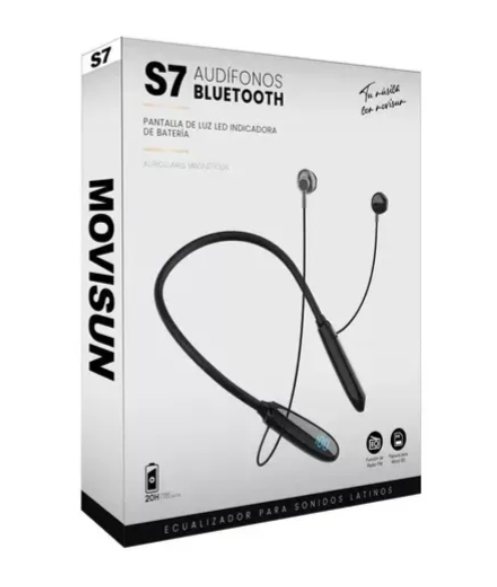 Audífonos De Cuellera Inalámbricos Con Indicador De Batería Movisun S7