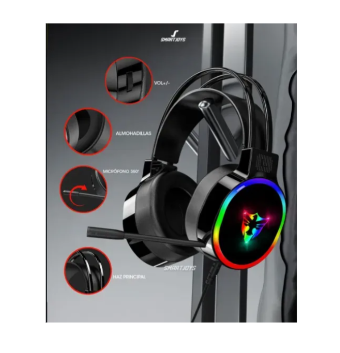 Audífonos Diadema P/Computador Gaming TM Ref: RGB G607