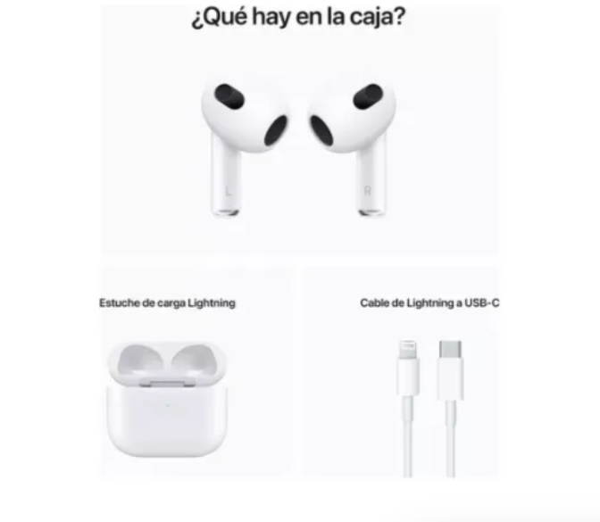 Audífonos Inalámbricos Airpods Serie 3 AAA