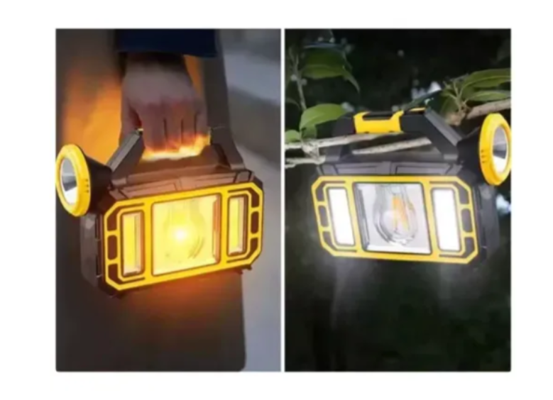 Luz Led Recargable Con Panel Solar HS-8036-7-B