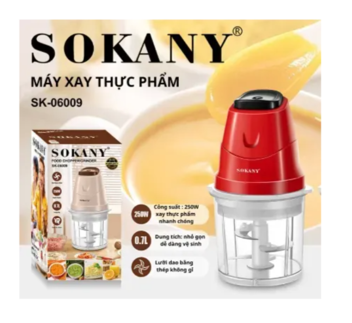 Procesadora y Picadora de Alimentos/Carne/Verduras Sokany Sk-06009