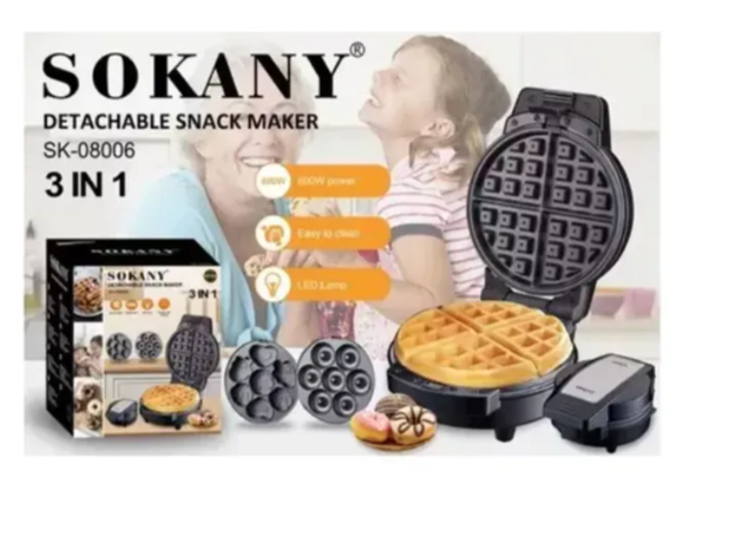 Waflera Sokany 3 En 1 Donas Y Cupcakes Cocina Hogar