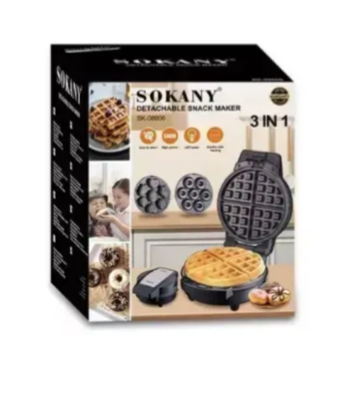 Waflera Sokany 3 En 1 Donas Y Cupcakes Cocina Hogar